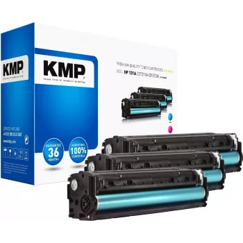 KMP 1236,0030 Compatible Toner Cartridge Multi-Pack for HP LaserJet Pro 200 color M251n/M251nw - Cyan, Magenta, Yellow (3-Pack, 1800 Pages Each)