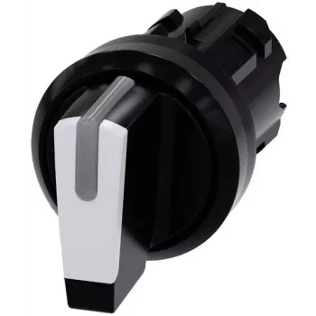 Siemens SIRIUS ACT selector switch front element, plastic, white, 2 positions, latching, 22mm 3SU1002-2BP60-0AA0