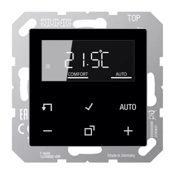 JUNG TRDA1790SW Electronic room temperature controller with display, black