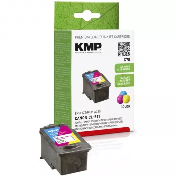 KMP C78 tri-colour ink cartridge (cyan, magenta, yellow) for Canon PIXMA MP230, MP237, MP252, MP258, MP280, MP282, MP495, MP499, MX360, MX410, MX420 1512.4030