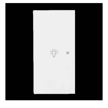 Busch-Jaeger future® linear Double Rocker Switch Cover with Light Symbol, Left, Studio White 2CKA006220A0949