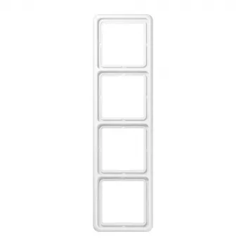 JUNG CD 500 4-Gang Cover Frame, Alpine White, Horizontal/Vertical CD584WUWW