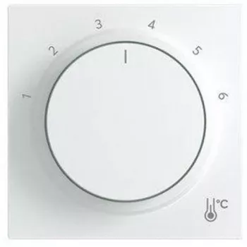 BUSCH-JAEGER Round Central Plate with 1-6 Print, Studio White, 2CKA001710A4207