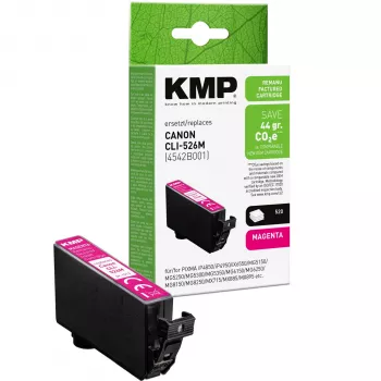 KMP Magenta Printer Cartridge Compatible with Canon CLI-526 M (1513,4006)