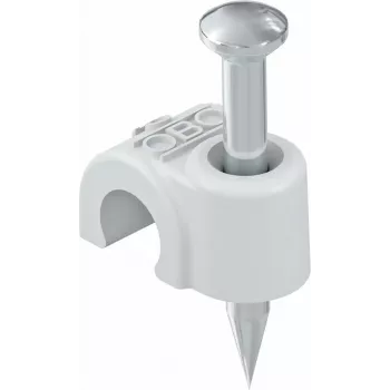 OBO Bettermann 2006 35 LGR insulated nail clamp, 6 mm, light grey, 200 pieces (2227371)