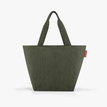 reisenthel Shopper M Cord Dark Matcha Shopping Bag ZS5057 - 15 Litre Capacity