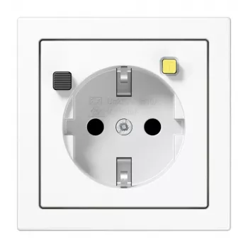 Jung LS5520.30WW RCD SCHUKO Socket with RCD 30 mA, Alpine White