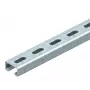 OBO Bettermann Mounting Rail C-Profile 41x21 mm, Slotted, 2000 mm, Hot-Dip Galvanised Steel, Slot Width 22 mm 1122933