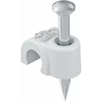 OBO Bettermann Insulated nail clip 6-7 mm light grey PP 200 pcs (2227460)