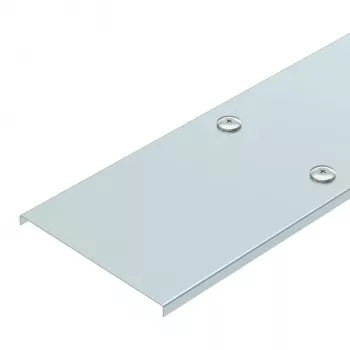 OBO Bettermann AZDMD 150 steel cover with twist lock for AZ small duct 150 mm wide routing system, 3000 mm length, hot-dip galvanised 6080860