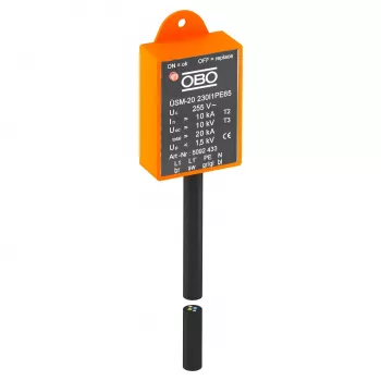 OBO Bettermann ÜSM-20-230I1PE65 surge protection module for LED luminaires, 1-Phase (5092433)