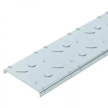 OBO Bettermann DBKR 100 FS chequered plate cover for walkable cable trays, 100x3000 mm, steel, strip-galvanised (6049119)