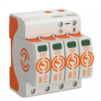 OBO BETTERMANN CombiController V50 V50-4-280 4-Pole 280V Type 1+2 Surge Arrester (5093513)