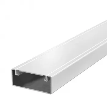 OBO PLM D 0410 RW installation trunking, metal, with fire protection fabric, 40x100x2000 mm, pure white 7218006