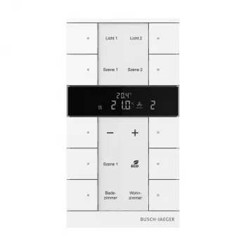 Busch-Jaeger room temperature controller 10-gang, white SBR-F-10.0.11-84 (2CKA006220A0889)