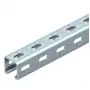 OBO Bettermann MS4141PP03 C-Profile Rail with Side Perforation, 41x41 mm, 3000 mm, Hot-Dip Galvanised Steel 1122500