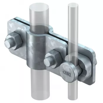 OBO Bettermann Terminal 2710/25 25mm Cross Clamp for Round and Flat Conductors (5001226)