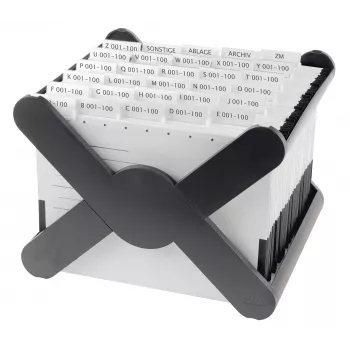 HAN X-CROSS KARMA suspension filing basket, black, A4/Foolscap, 20 files, 360x150x260 mm 190718-13D