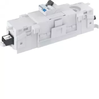 Hager GKEV03SET12 mini distribution cabinet for OT80 trunking, 1-Row, 12 modules, with 1x ADA516D RCBO 16A 30mA type A