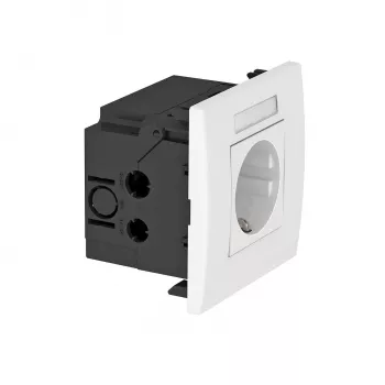 OBO Bettermann BSF single socket Schuko pure white IP20 flush-mounted 6119421