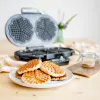 Steba WE 2 double waffle iron, indicator light, foldable, non-stick coating, black 183400