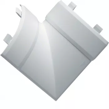 Hager EK4004059016 flat angle for 40x40mm PVC cable trunking, traffic white