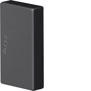 Hager end piece LFF2003569011 for LF 20x33mm cable trunking, graphite black