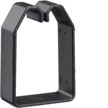 Hager BA6 Wire Retaining Clip for 60x40 mm Cable Trunking, PVC, Black, 50 Pieces (B600403)