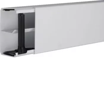 Hager LF6011107035 PVC Cable Trunking 60x110mm Light Grey 2m 2-Compartment