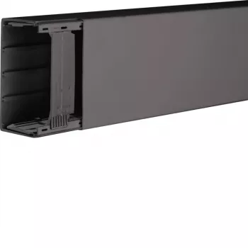 Hager LF6011009011 PVC Cable Trunking 60x110mm Graphite Black 2m