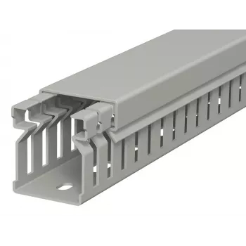 OBO Bettermann LK4 30025 Wiring Duct, Slotted, 30x25 mm, 2 m, Grey 6178005