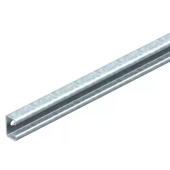 OBO Bettermann MS Series C-Profile Mounting Rail 40x22 mm, Hot-Dip Galvanised Steel, 4920 mm Length, Slotted 6007244