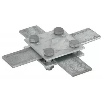 DEHN 318033 Cross Connector for Flat Conductor 30x3-4mm, Hot-Dip Galvanised Steel