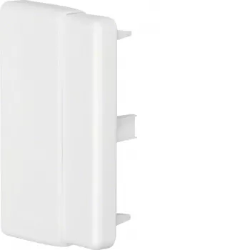 HAGER LFF6009069016 adjustable end piece for 60x90 mm cable trunking, traffic white (RAL 9016)