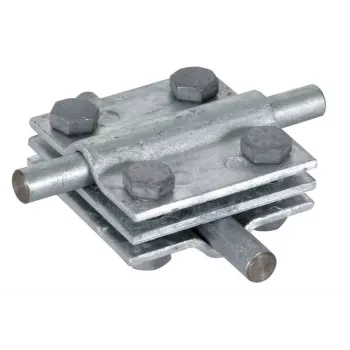 DEHN KS 8.10 FL30 Cross Connector, Hot-Dip Galvanised Steel, for 8-10mm Round and up to 30mm Flat Conductors 319201