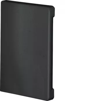 Hager BR6510069011 End Piece, Cut Cover, Halogen-Free, Graphite Black (RAL 9011), for 65x100 mm Duct