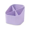 HAN X-LOOP Pen holder pastel purple plastic 4 compartments 11.1 x 11.1 x 10.5 cm (17238-887D)