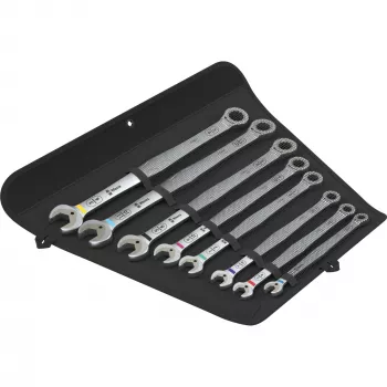 Wera 6007 Joker Imperial 8-Piece Combination Spanner Set, 5/16 inch–3/4 inch, Chrome Molybdenum Steel, Textile Pouch 05020385001