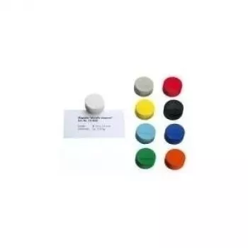 MAGNETOPLAN HOLTZ magnetoplan Discofix Round Magnet Magnum, White, Full-Core Ferrite, 2.0 kg Holding Force, 10-Pack (1660000)