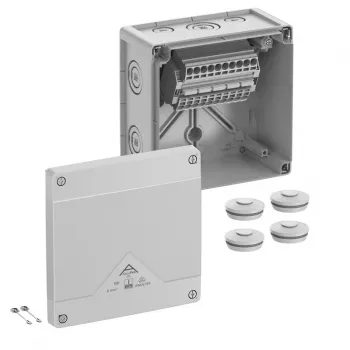 SPELSBERG Abox Pro SL-6² Junction Box, IP66/IP67/IP69, 5-Pole, Grey 40644001