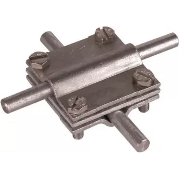 DEHN 314310 cross connector with intermediate plate, hot-dip galvanised steel