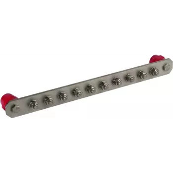 DEHN PAS I 10AP M10 V2A Equipotential Bonding Busbar 435 mm Stainless Steel 472219