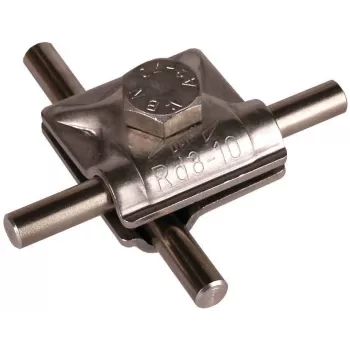 DEHN Multi-Purpose Connection Clamp 390059, Round Conductor 8-10 mm, Stainless Steel