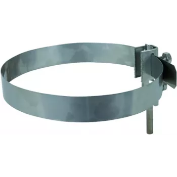DEHN 540200 Strip Pipe Clamp with Serrations, Stainless Steel