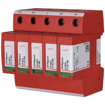 DEHN DG M PV2 SCI 1000 Type 2 surge arrester for photovoltaic systems, 3-Pole, 1000 V DC, 40 kA, DIN rail mounting 952514