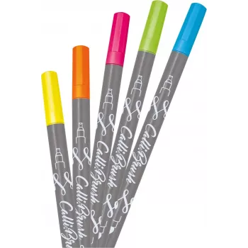 ONLINE USV 5 ONLINE Calli.Brush Double Neon Brush Pens Assorted Colours (19078)