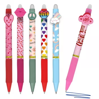 ONLINE magiXX Fun Gel Pen Love& 0.7 mm Blue 6 pcs (70190)