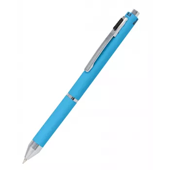 ONLINE SCHREIBGERÄTE 4-Colour Ballpoint Pen Multipen Blue (Red, Blue, Black, Grey Ink), 1 pc 32072/3D