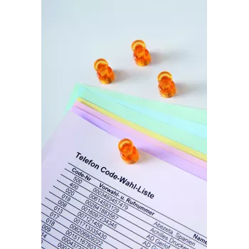 Magnetoplan Magnetic Memo Holder, Blue, 4 Pieces, Holds up to 9 A4 Sheets 1666114