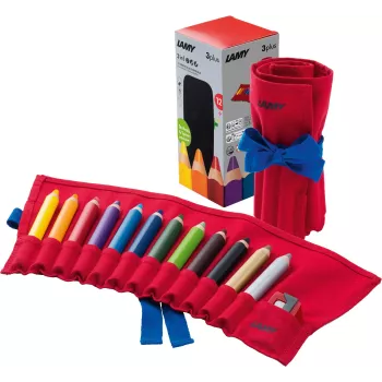 LAMY 3plus coloured pencil set with sharpener (12 pencils, assorted colours) 1226066